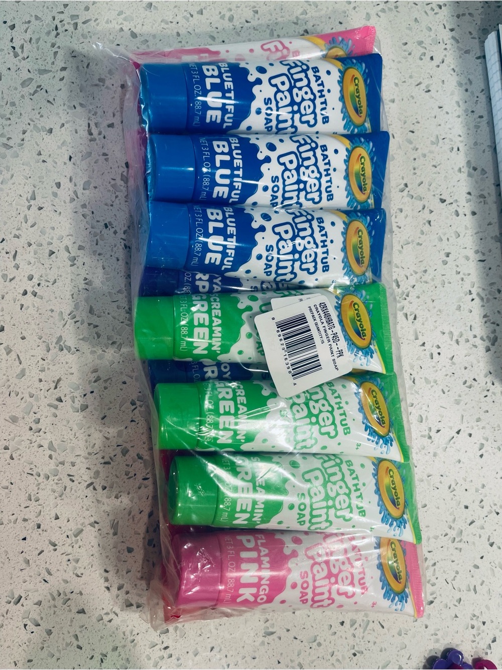 15 Crayola Bath Tub Finger Paint Soap - Blue Green Pink Pack